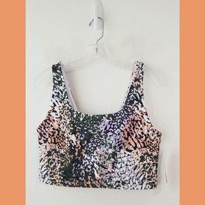 Nanette Lepore NWT Print Athletic Bra Top Large